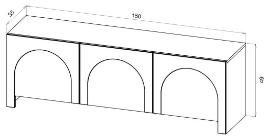 NIO fekete TV-állvány