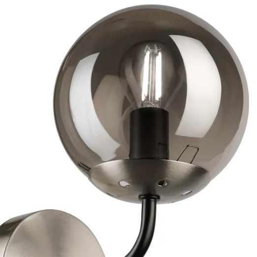 Brilagi - Fali lámpa MALIVA 1xE14/15W/230V matt króm/füstszínű