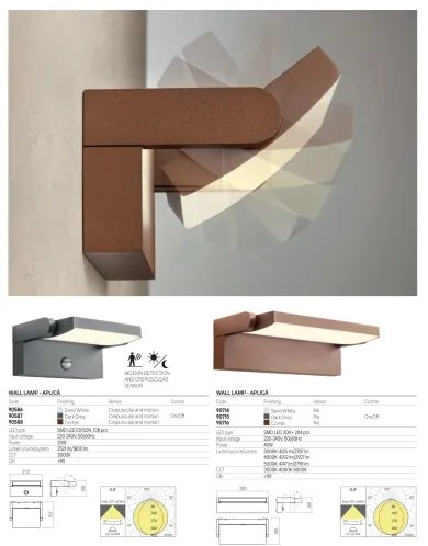 Redo 90715 - LED Kültéri fali lámpatest FLIP LED/40W/230V IP54 antracit