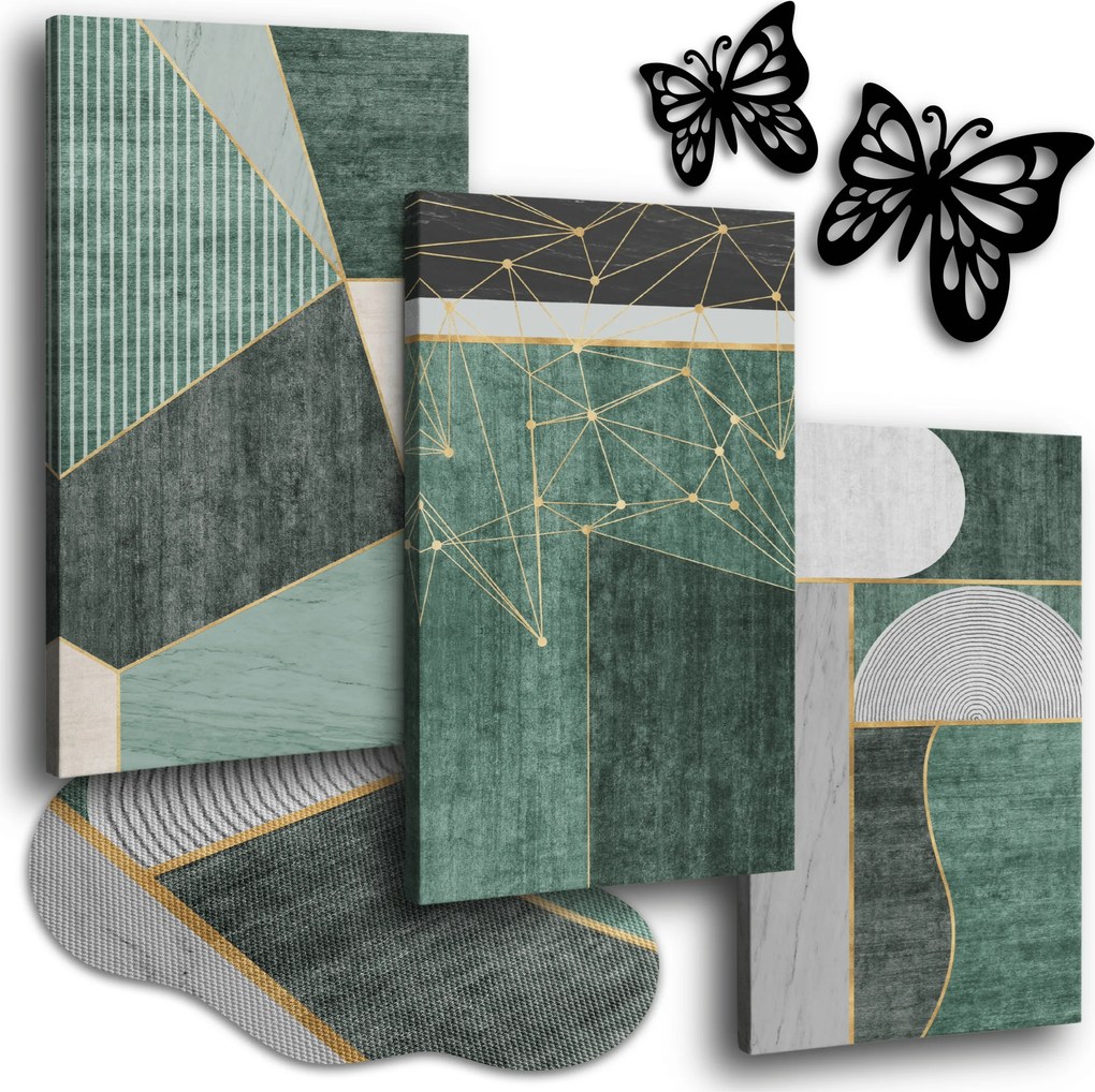 Geometrikus Vászonkép 150x70 cm Konyhai Falikép Boho XL