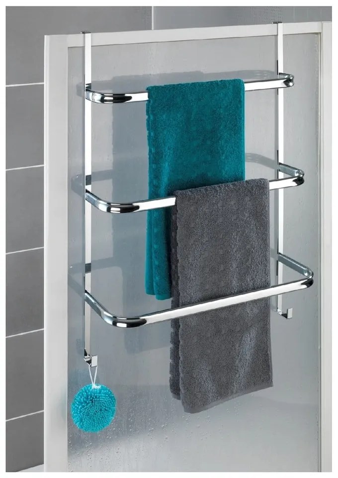 Towel Holder Chrome ezüstszínű fúrásmentes törölközőtartó, 21 x 54 cm - Wenko