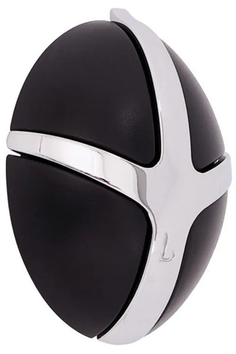 Fekete-fényes ezüstszínű fali műanyag akasztó Tick – Spinder Design