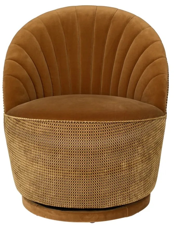 Madison barna bársony fotel - Dutchbone