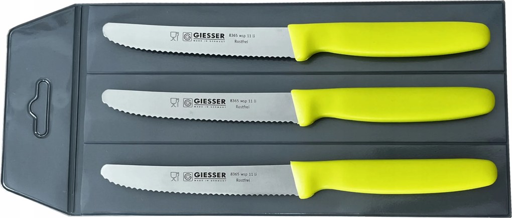 Giesser 3 db-os késkészlet 8365 lime 11cm
