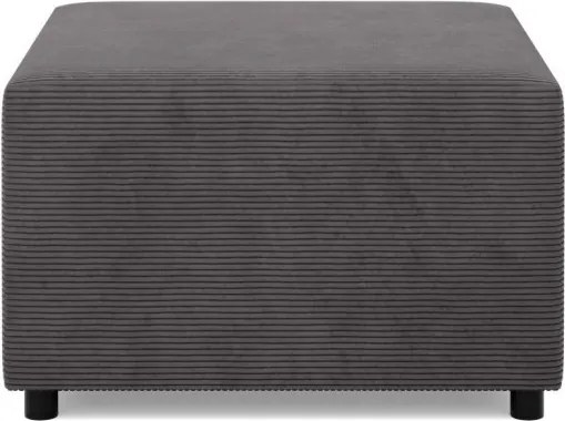 Zeus puff, kordbársony, 70x70, szürke