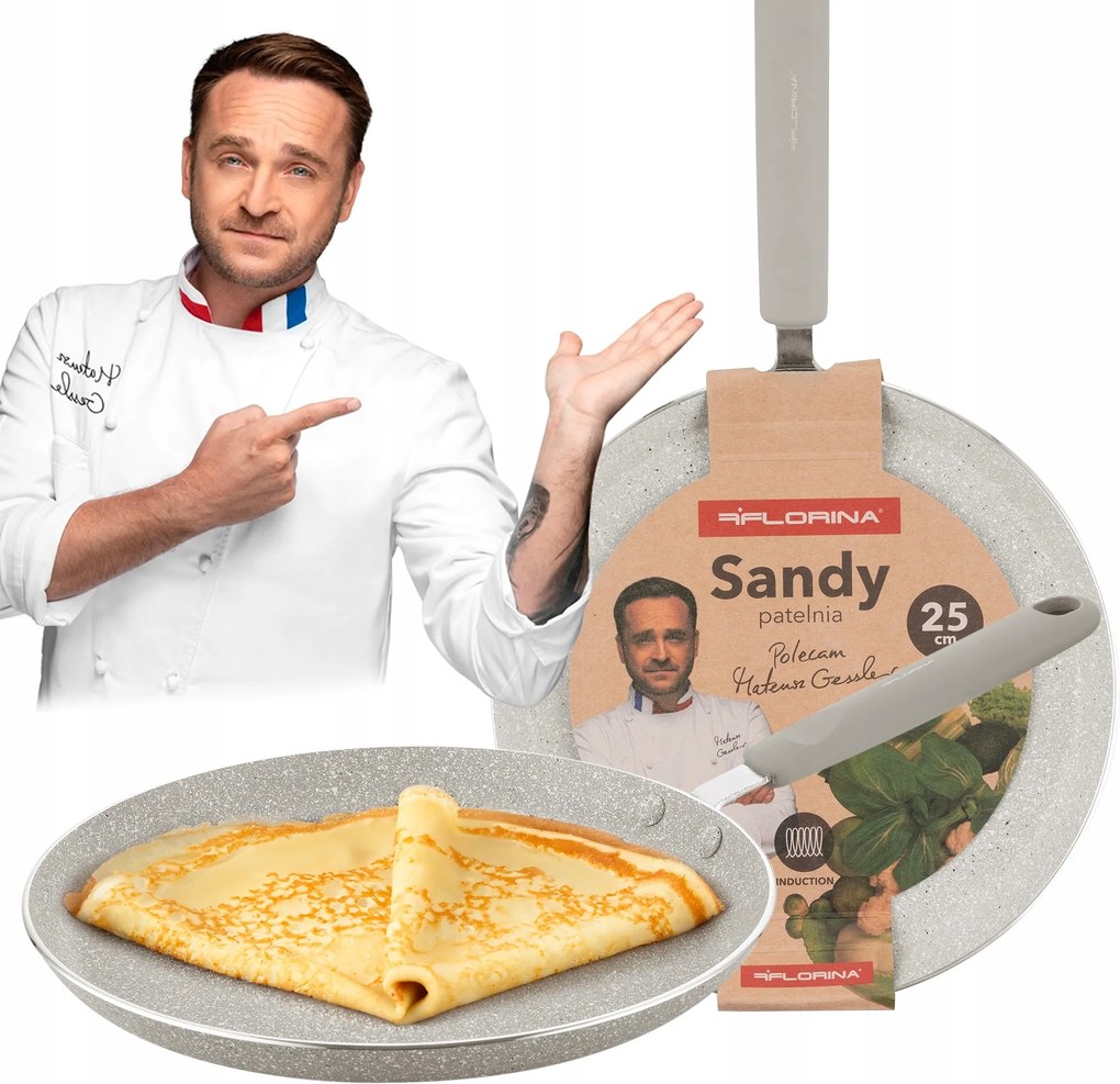 Palacsintaserpenyő Hagyományos Palacsintasütő Márvány 25cm Indukciós