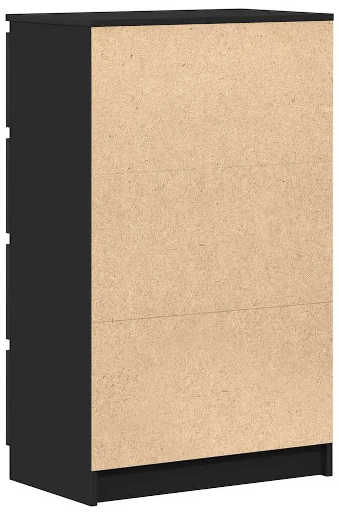 fekete szerelt fa tálalószekrény 60 x 35 x 98,5 cm