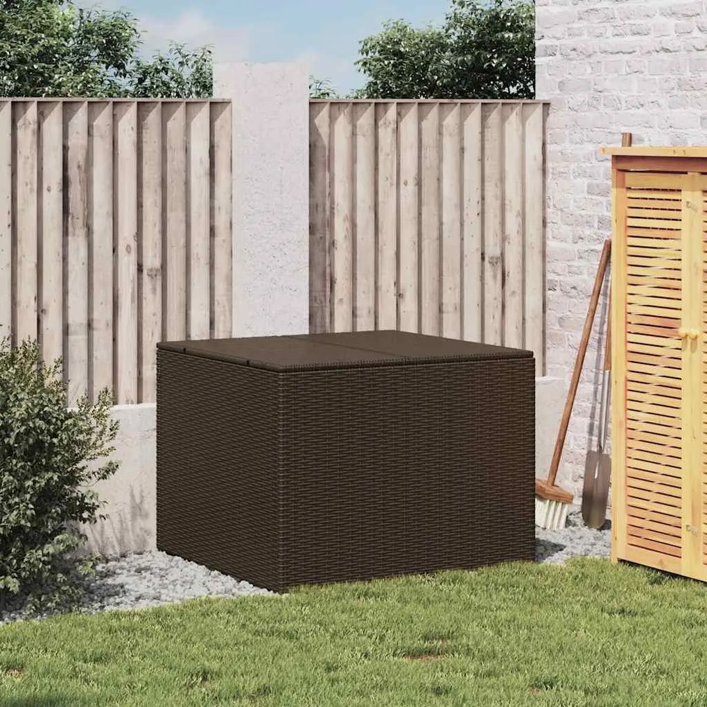 vidaXL barna polyrattan kerti tárolóláda 291 L