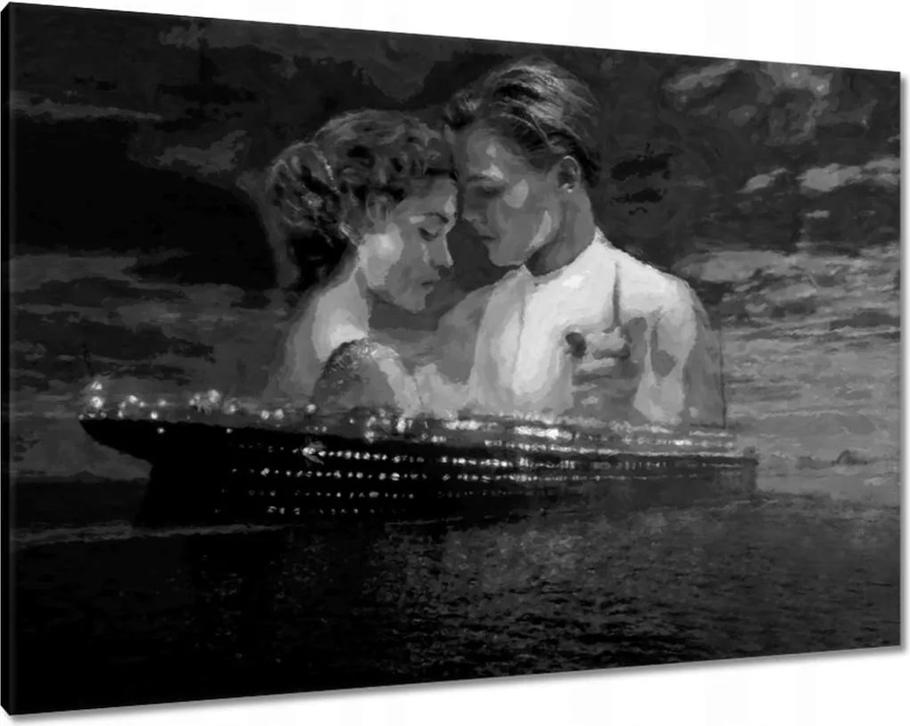 Vászonkép 100x70 Titanic Fekete-fehér