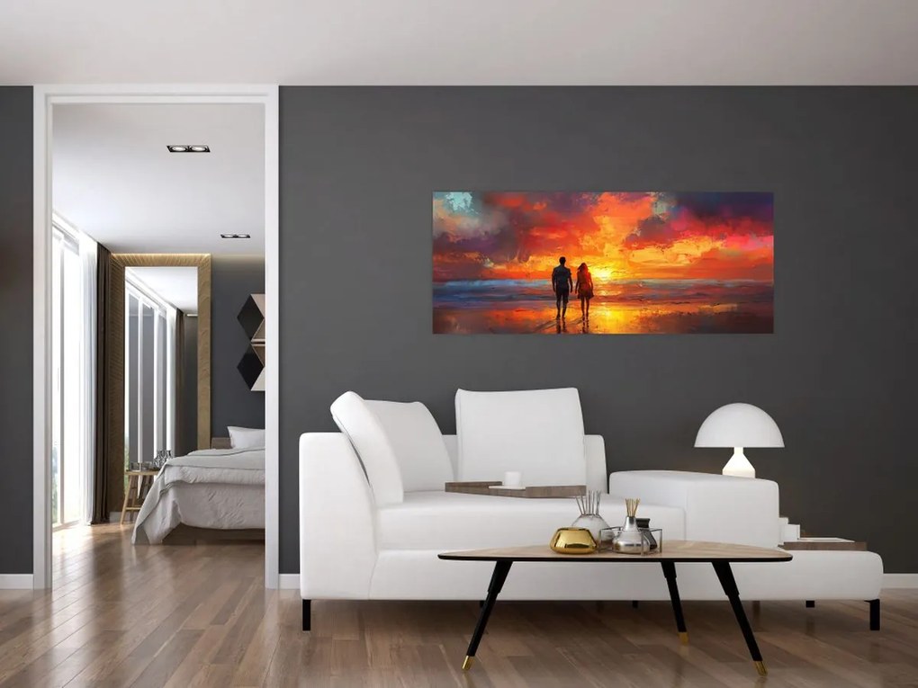 Kép - Séta a tengerparton (120x50 cm)