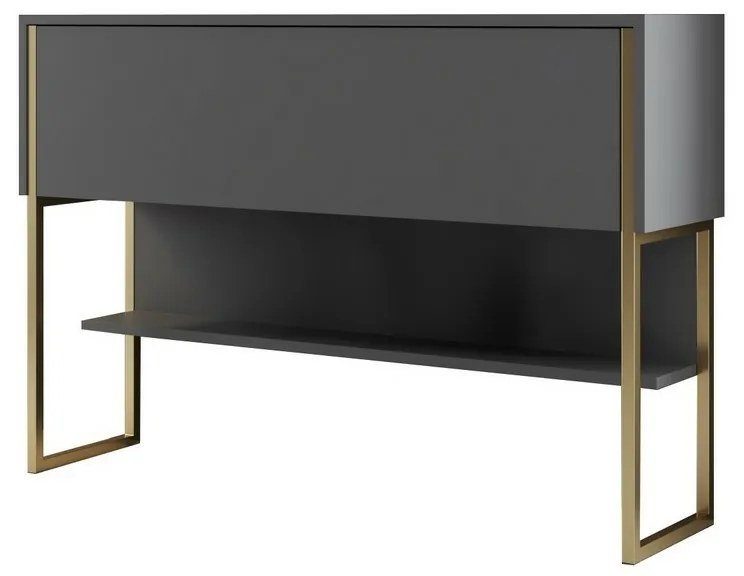 Luxe Anthracite and Gold komód