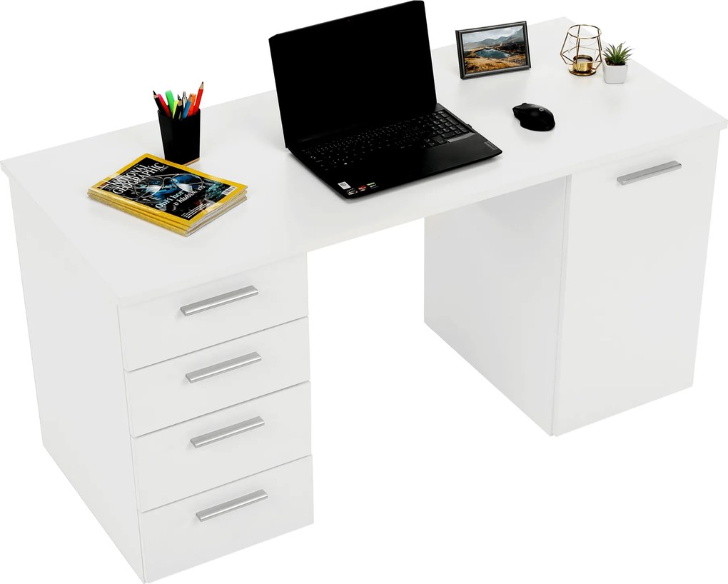 Íróasztal, fehér, EUSTACH