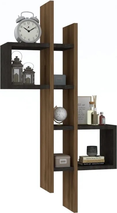 Fali polc, tölgy és antracit 54x20x108 cm