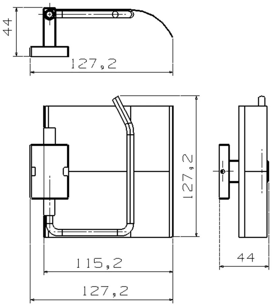 AQUALINE 1416-20 Apollo WC-papír tartó fedővel,ezüst