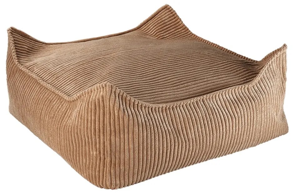 Barna kordbársony gyerek babzsákfotel Square – Wigiwama