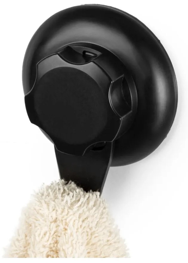 Fekete öntapadós acél akasztó szett 4 db-os Bestlock – Compactor