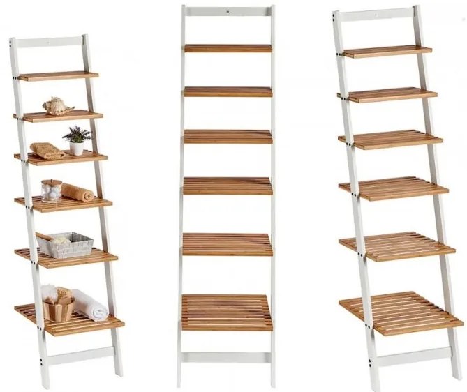 AKCIÓ Fehér bambusz polc WHITE BAMBOO II. osztály