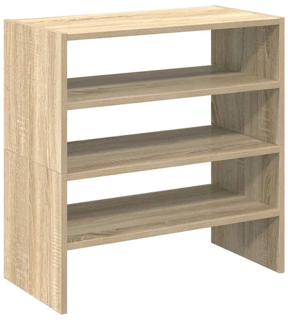 2 db sonoma tölgy cipőtartó állvány halmozható 60 x 30 x 30,5cm