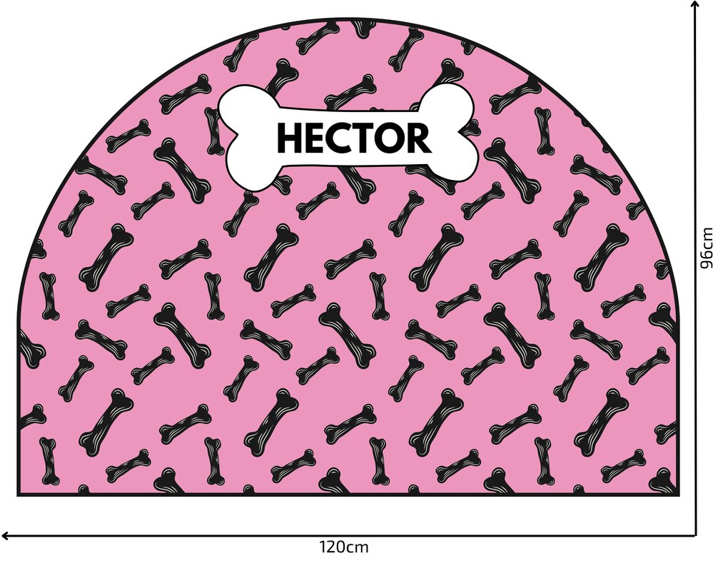 PIPPER. Védő textil falmatrica – Ív – Csontocskák Méret: 120x96cm, Indíték: név nélkül