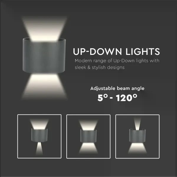 LED Kültéri fali lámpa LED/6W/230V 3000K IP65 fekete