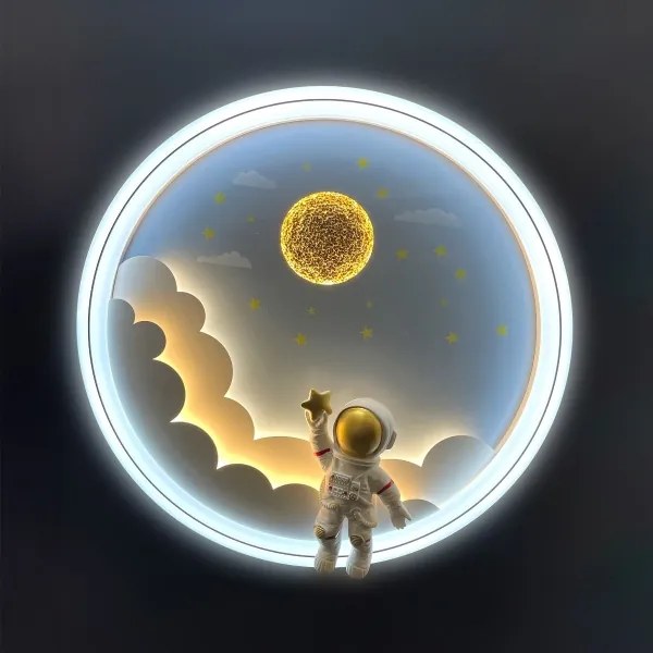 Brilagi - LED, dimmelhető gyerekszobai mennyezeti lámpa LED/42W/230V 3000/5700K űrhajós