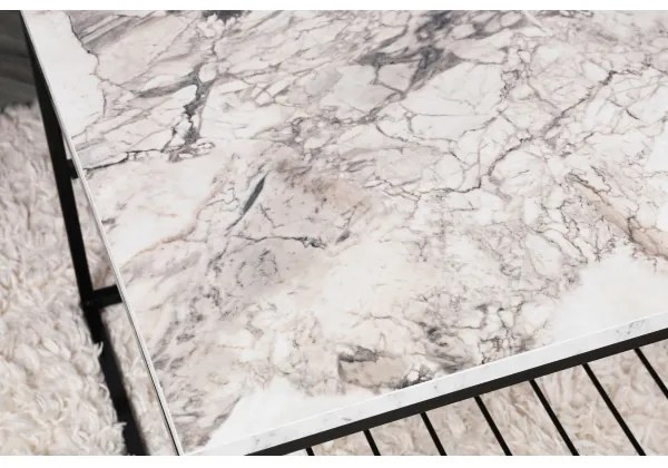 Kávésasztal ASUDE 43x95 cm fekete/fehér