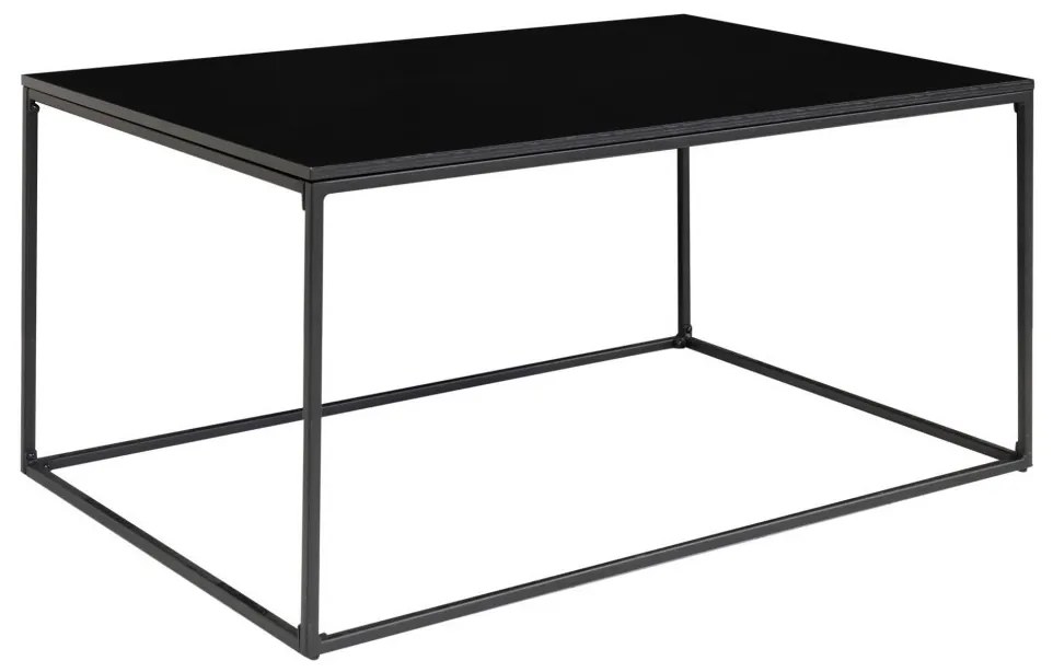 Vita dohányzóasztal fekete, fekete kerettel 60x90x45 cm