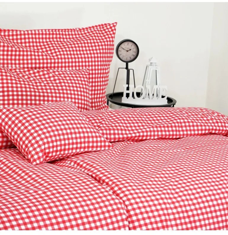 EMI Kockás piros ágyneműhuzat, Párna 50x70