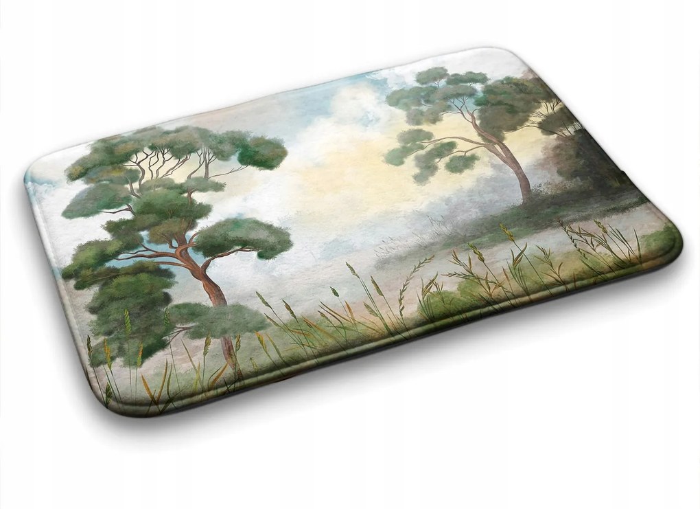 Fürdőszobaszőnyeg puha Tájkép Folyó 90x60 cm