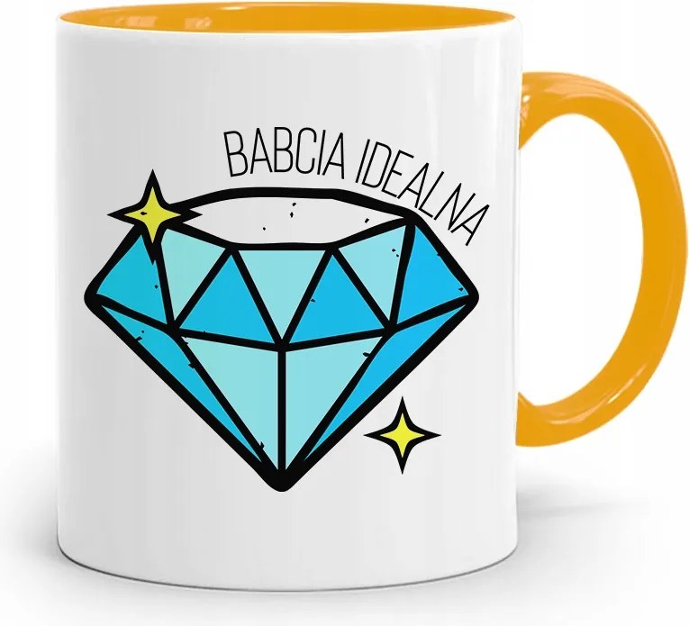 Sárga Bögre Nagymama Napja Nagymama Tökéletes Ajándék fényképes nyomtatással