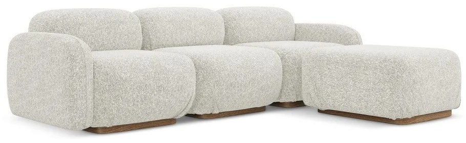 Krémszínű moduláris sarokkanapé (variálható sarok) Ailani – Makamii