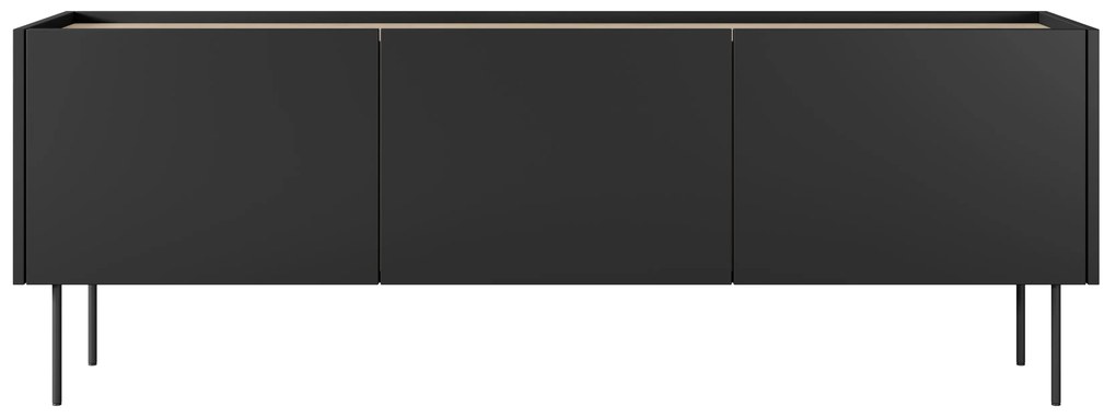 Desin TV-szekrény 170 cm fém lábakkal - fekete matt / nagano tölgy