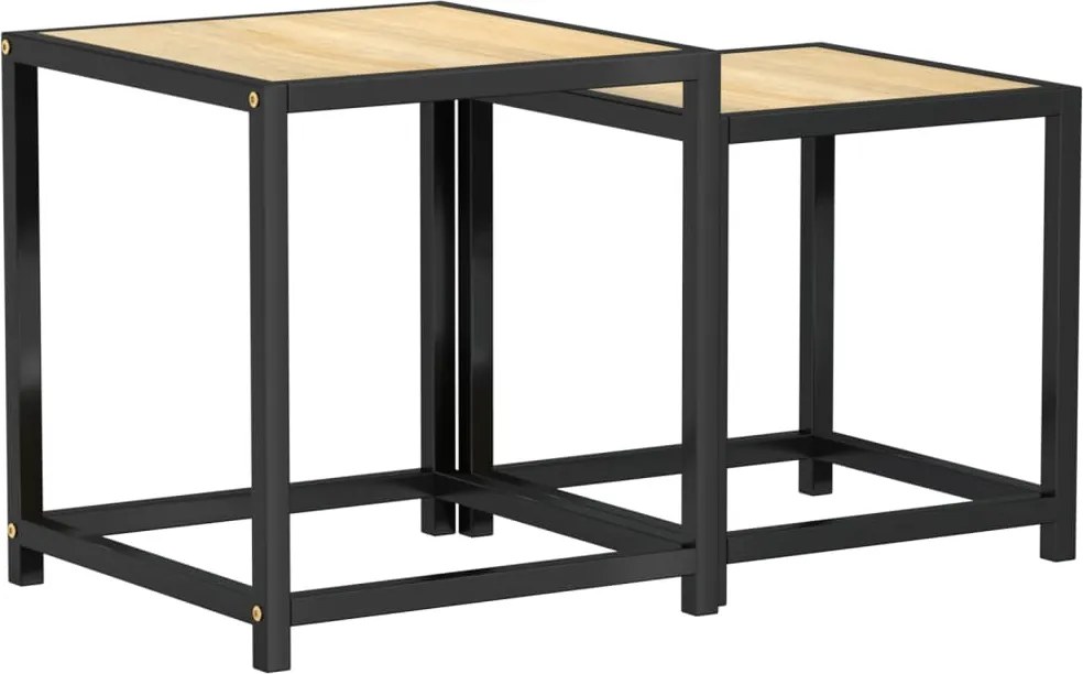 vidaXL 2 db sonoma-tölgyszínű MDF dohányzóasztal
