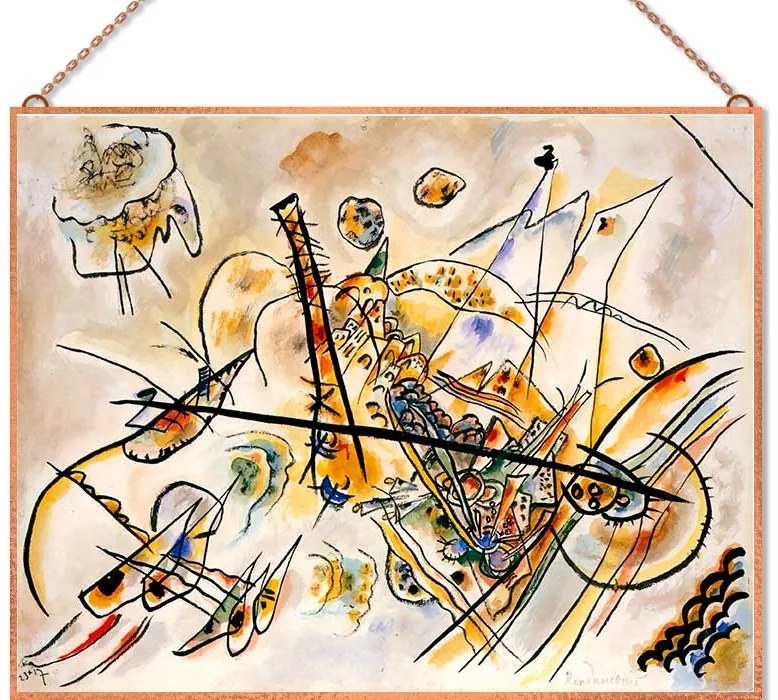 Kandinszkij - Untitled-II üvegkép, falikép