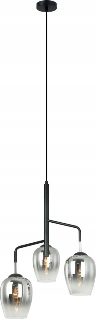 Függő mennyezeti lámpa króm, előszoba hálószoba nappaliba Lesla 3 XX