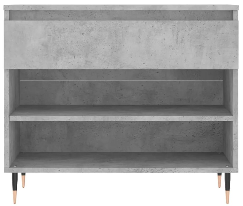 betonszürke szerelt fa cipőszekrény 70x36x60 cm