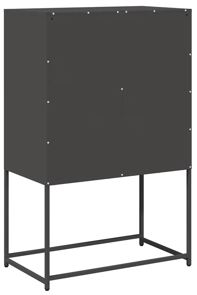 Magastábla Fekete 68x39x107 cm Acél