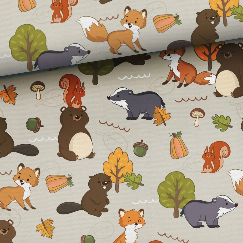 Függöny anyaga Vidám erdő