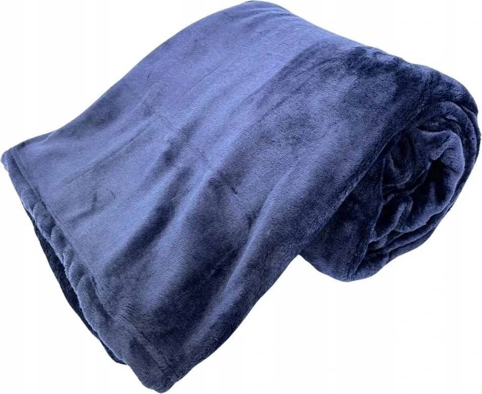 Mikroflanel takaró, sötétkék
