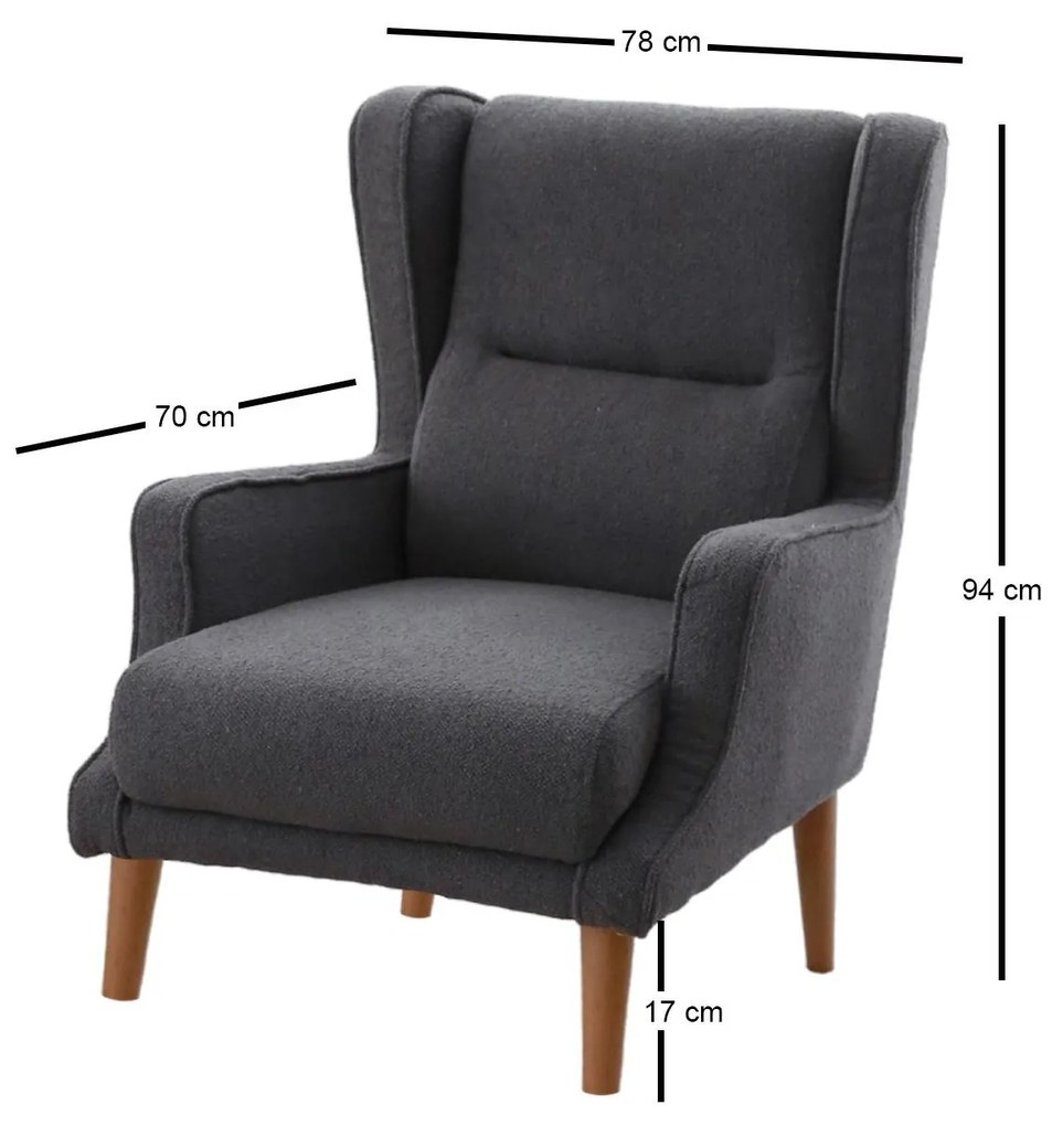 Füles fotel Klamoretta (füst + fa). Akció -25%. 1106513