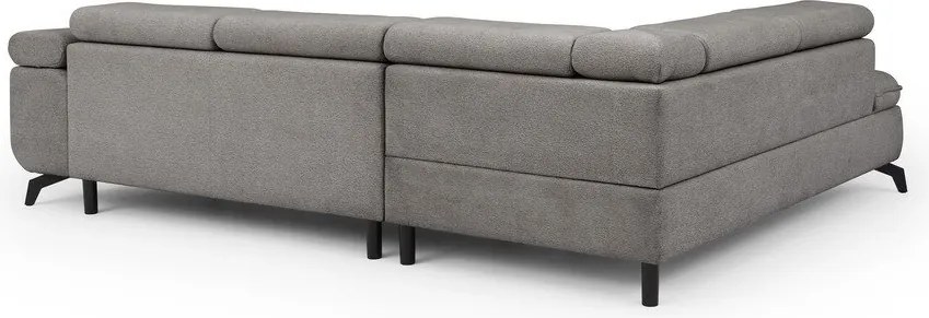 Világosszürke zsenília sarokkanapé (bal oldali-L alakú) Marbeya – Ropez