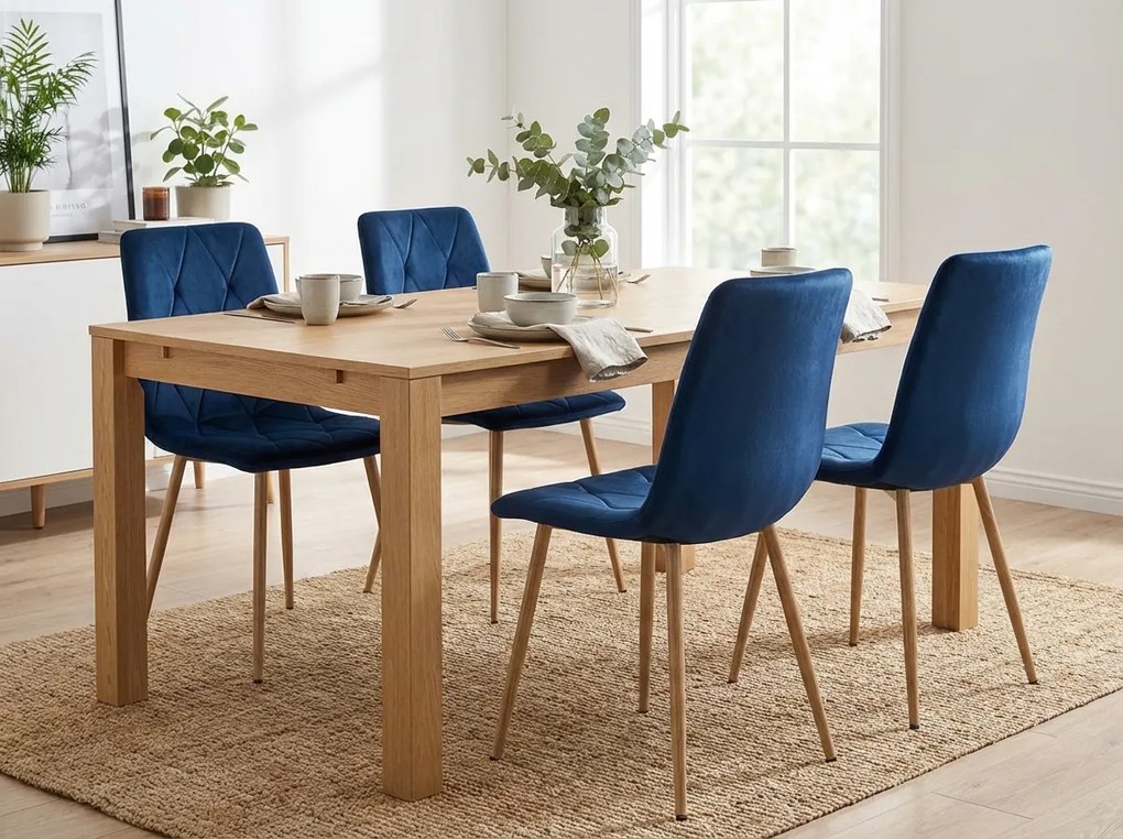 Kék bársony étkezőszék LIBRA