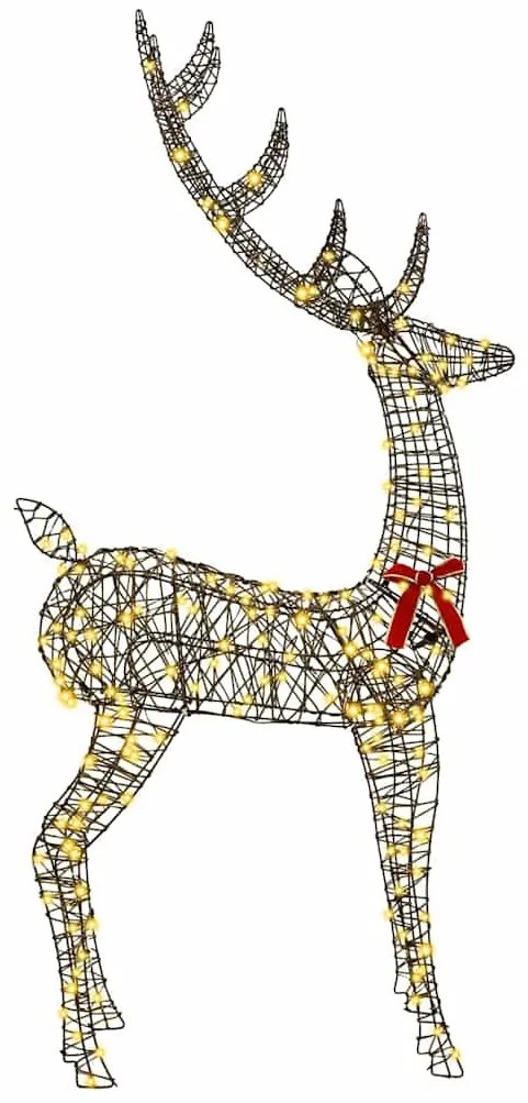 3D rénszarvas 250 LED-del Meleg fehér 180 cm Rattan