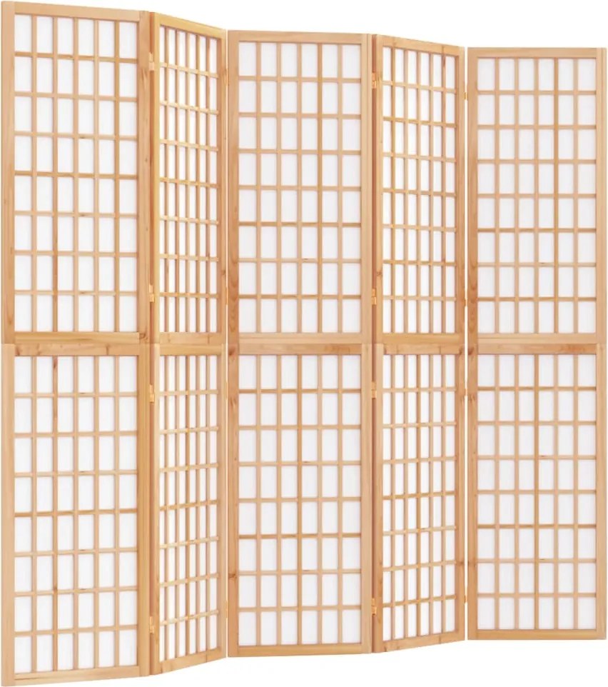 vidaXL 5-paneles japán stílusú összecsukható paraván 200 x 170 cm
