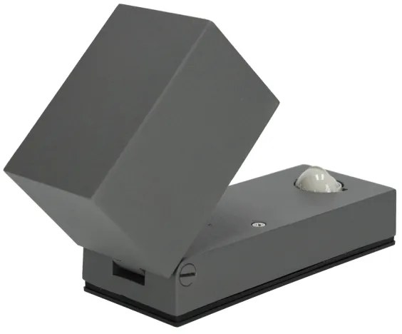 Kültéri fali lámpa érzékelővel QUAZAR 1xGU10/35W/230V IP44 szürke