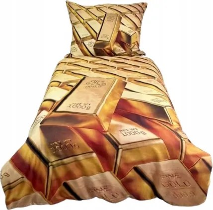 Ágyneműhuzat Arany Rúd Arany Pénz Ágyneműhuzat 3D 140x200