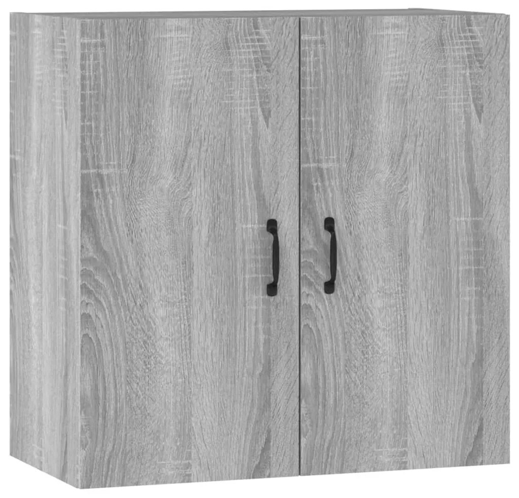 Szürke sonoma színű szerelt fa faliszekrény 60 x 31 x 60 cm
