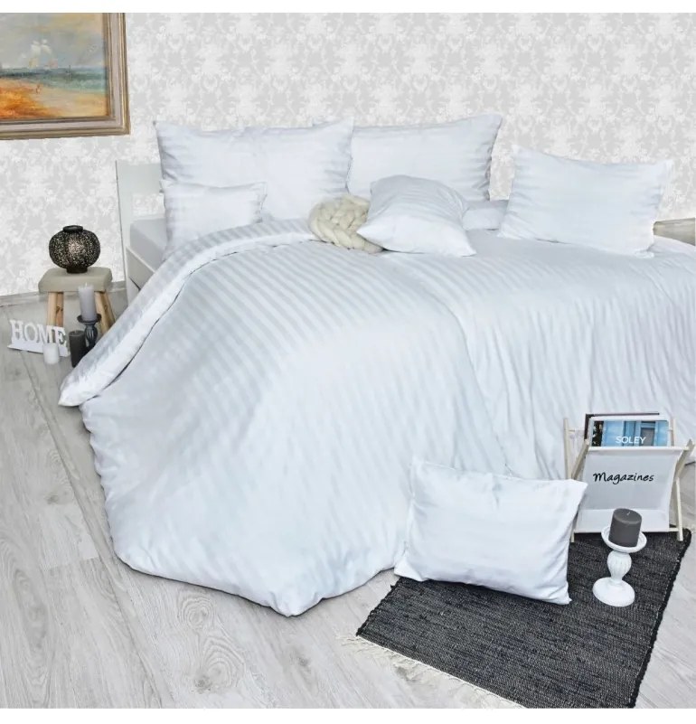 EMI fehér damaszt ágyneműhuzat, Kis hengeres párnahuzat