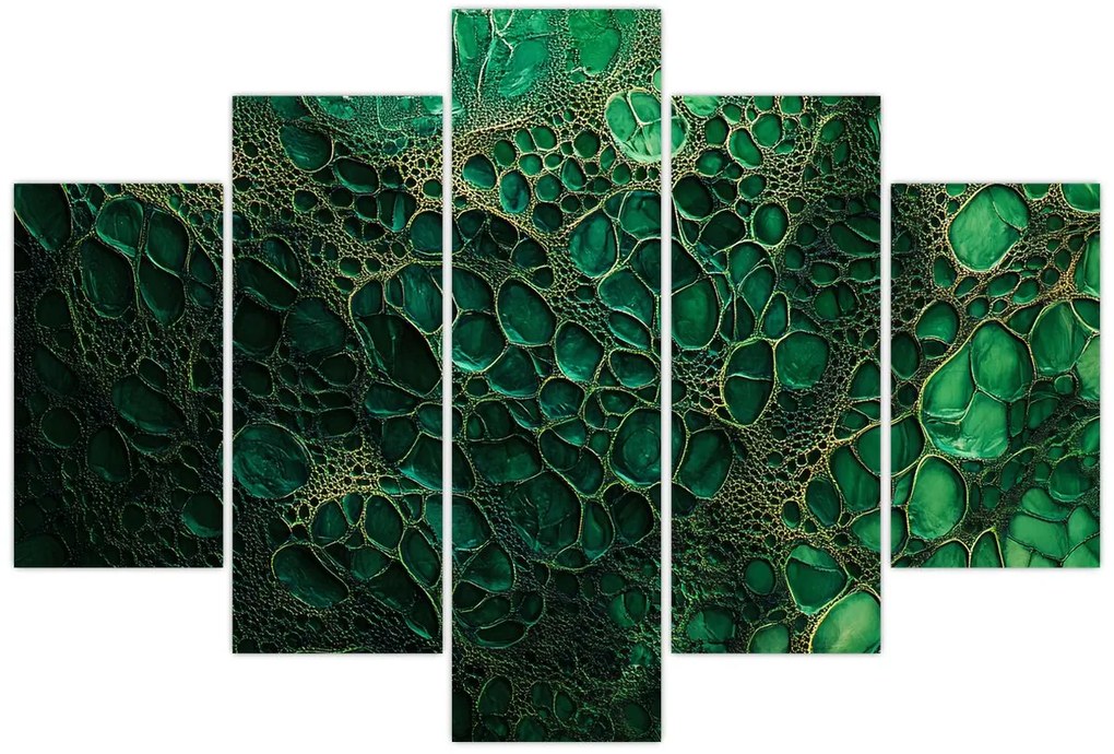 Kép - Zöld mikroszkópos kép (150x105 cm)