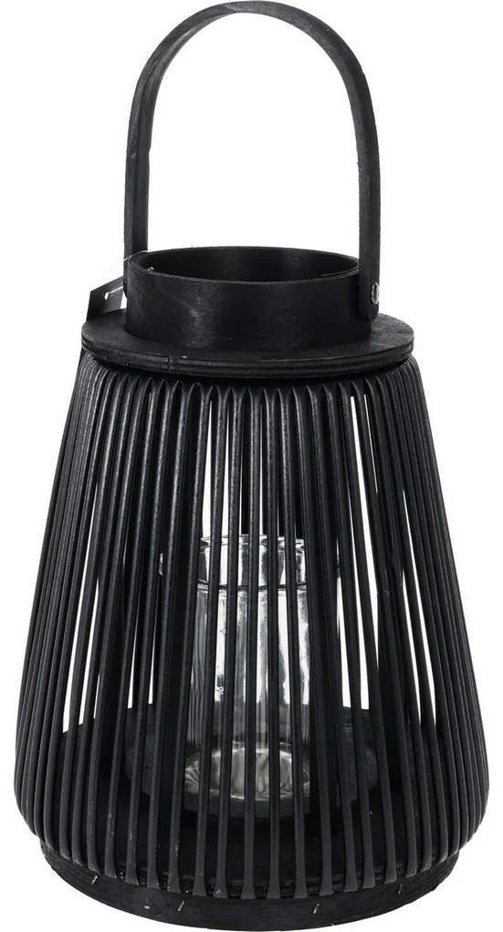Merv fa lámpa fekete, 25 cm